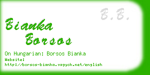 bianka borsos business card